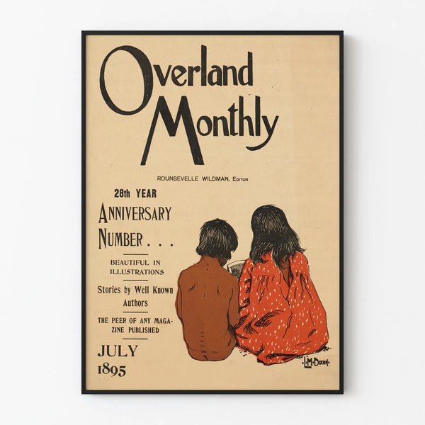 Vintage Poster Overland Monthly 1895 - Retro Wall Decoration