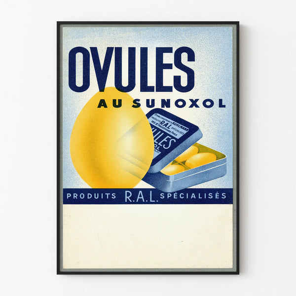 Vintage advertising poster Ovules au Sunoxol R.A.L.