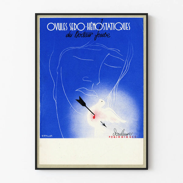 Vintage poster of Sedo-Hémostatic Ovules by R. Letellier