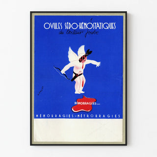 Vintage medical poster Ovules Sedo-Hémostatiques