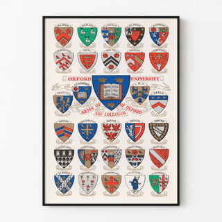 Poster of the Shields of the Colleges of the University of Oxford