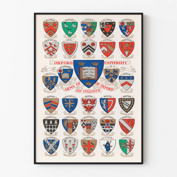 Poster of the Shields of the Colleges of the University of Oxford