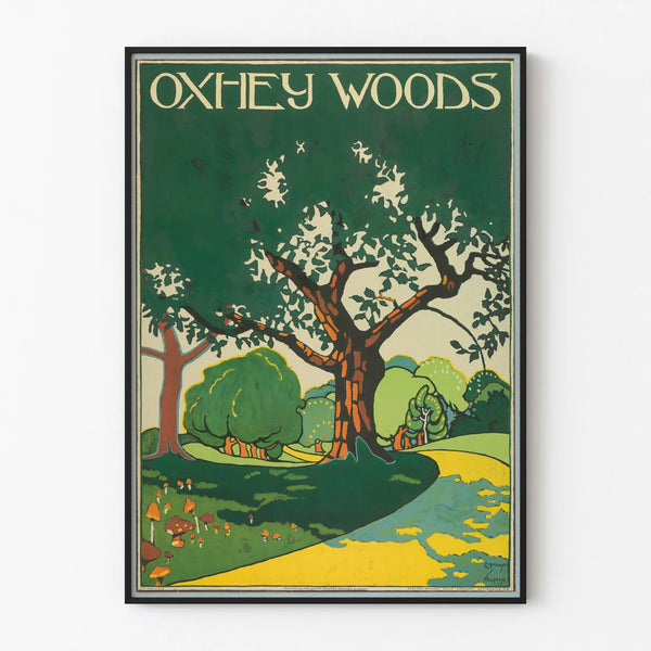 Decorative Poster Oxhey Woods Vintage Style