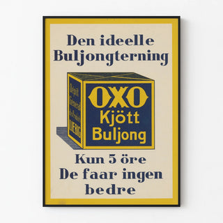 Vintage Advertising Poster Bouillon Oxo Kjøtt