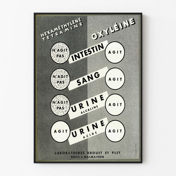Vintage Advertising Poster Oxyléine Laboratories Drouet and Plet