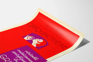 Vintage poster of Oxinequinothine medicine and flu