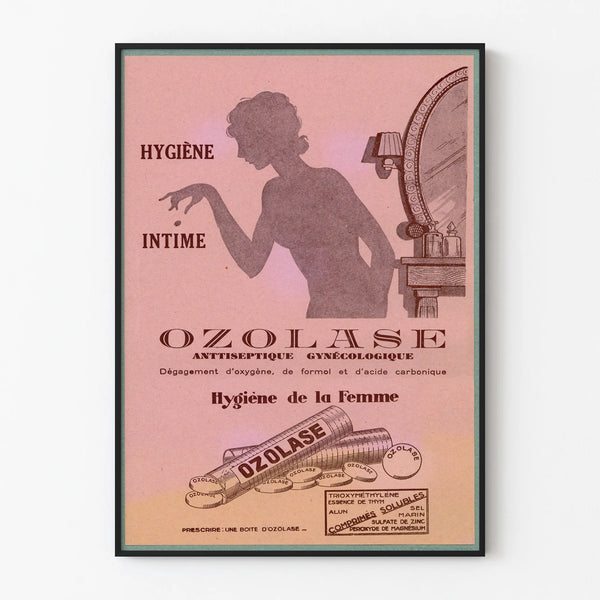 Vintage poster Ozolase - Intimate hygiene and gynecological antiseptic