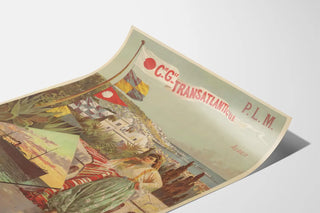 Vintage PLM Poster of the General Transatlantic Company Algiers