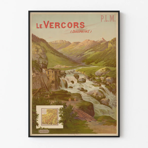 Vintage Poster Le Vercors Dauphiné - Nature Wall Decoration