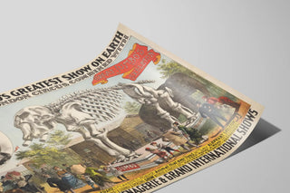 Vintage Barnum & Co. Poster – Skeleton of Jumbo the Elephant — artwork view