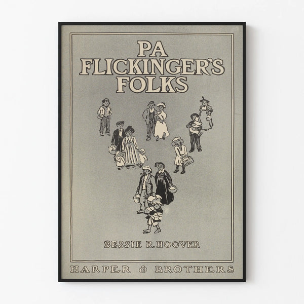 Vintage poster PA Flickinger's Folks retro wall decoration