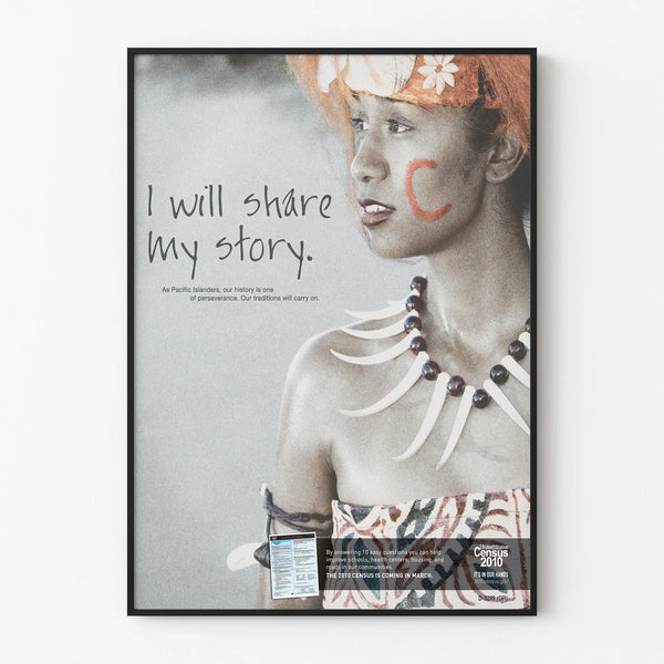 Awareness poster for the Pacific Islands - Artistic wall decoration