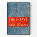Vintage advertising poster for PADÉRYL, a nerve sedative for coughs and spasms