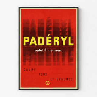 Vintage Advertising Poster Paderyl Nervous Sedative