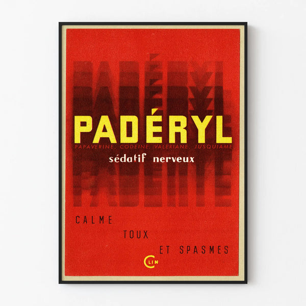 Vintage Advertising Poster Paderyl Nervous Sedative