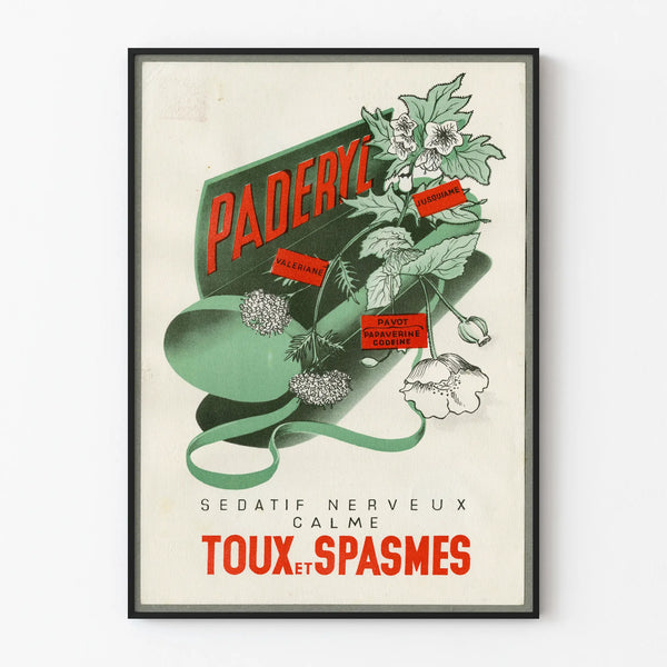 Vintage Paderyl Poster - Retro Medical Wall Decoration