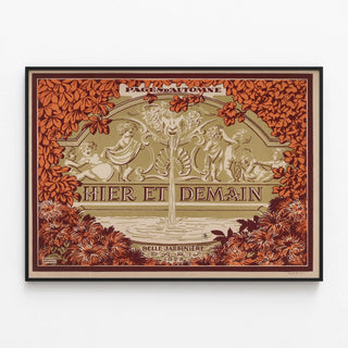 Vintage Poster Autumn Pages - Yesterday and Tomorrow — framed artwork on a wall