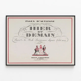 Vintage Poster Autumn Pages - Yesterday and Tomorrow — framed artwork on a wall