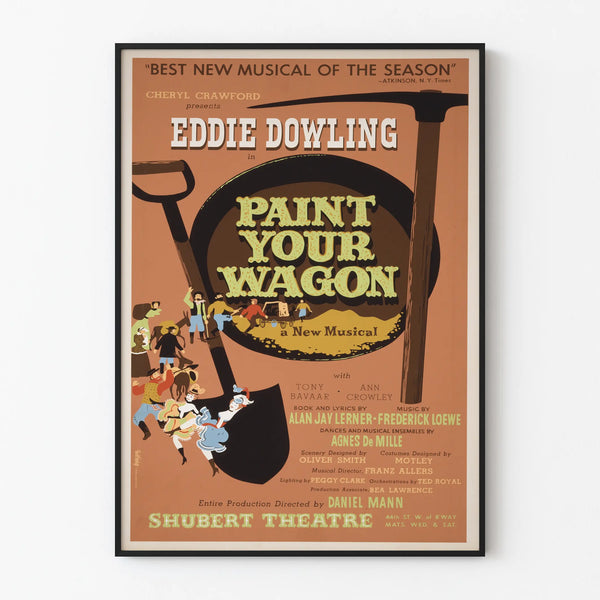 Vintage Musical Poster Paint Your Wagon - Theater Wall Decoration