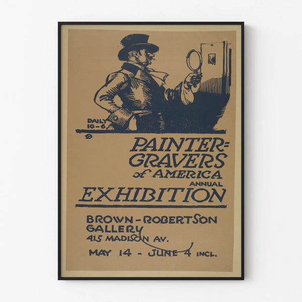 Vintage Poster of the Annual Exhibition of American Painter-Engravers