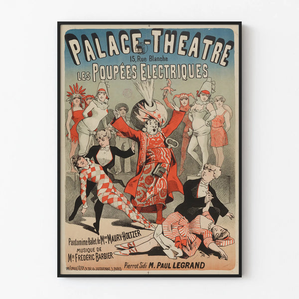 Vintage Wall Decoration Poster for Théâtre Palace - Les Poupées Électriques