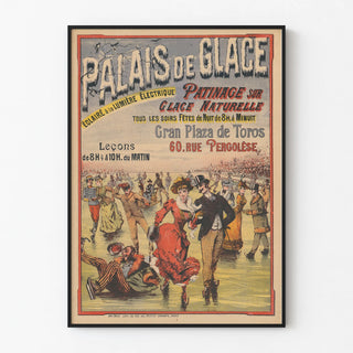 Vintage Poster Palais de Glace Ice Skating on Natural Ice