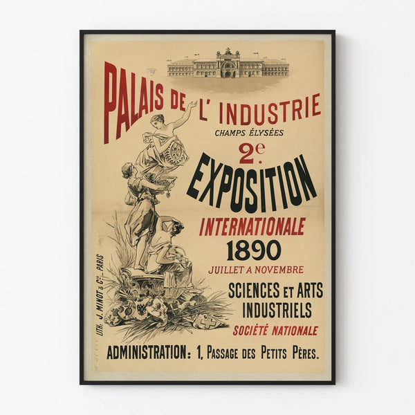 Poster of the Palace of Industry - 2nd International Exhibition 1890