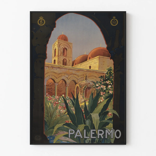 Vintage Palermo Sicily Poster - Italian Wall Decoration