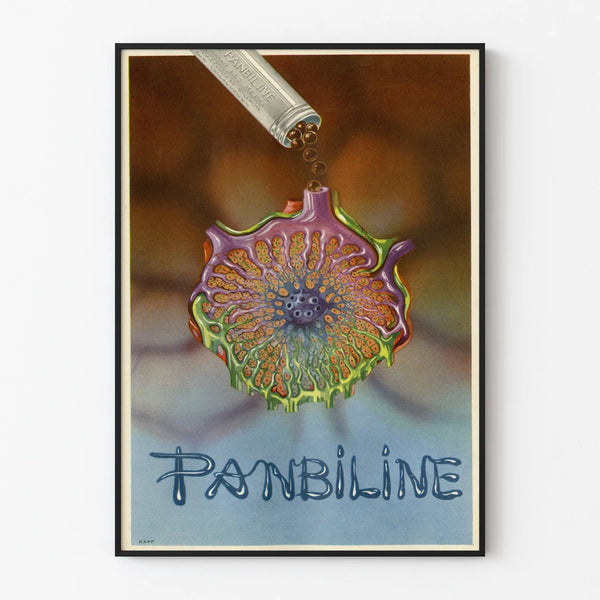 Vintage poster Panbiline scientific wall decoration