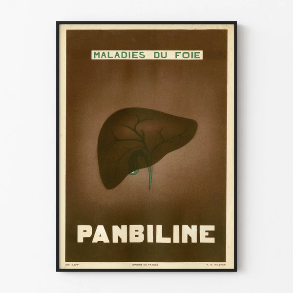 Vintage poster Panbiline Liver Diseases Wall Decoration