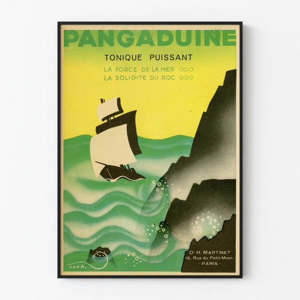 Vintage poster Pangaduine tonic powerful wall decoration