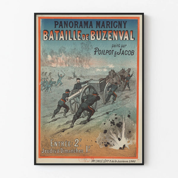 Vintage poster Panorama Marigny Battle of Buzenval by Poilpot & Jacob