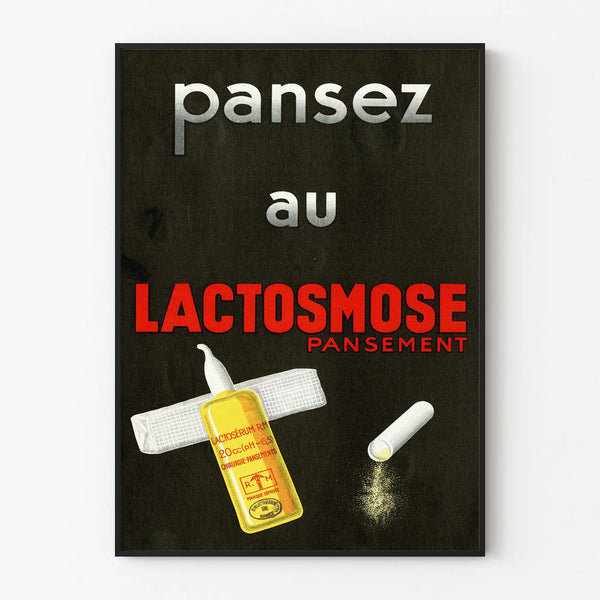 Vintage Poster Think of Lactosmose Bandage - Medical Wall Decoration