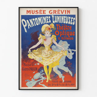 Vintage Poster of Luminous Pantomimes at the Grevin Museum and Optical Theatre