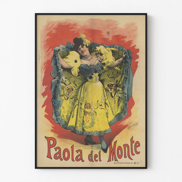 Vintage poster Paola del Monte – Colorful and elegant wall decoration
