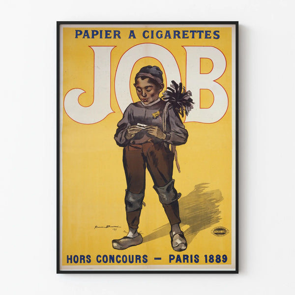 Vintage Poster Cigarette Paper JOB Paris 1889