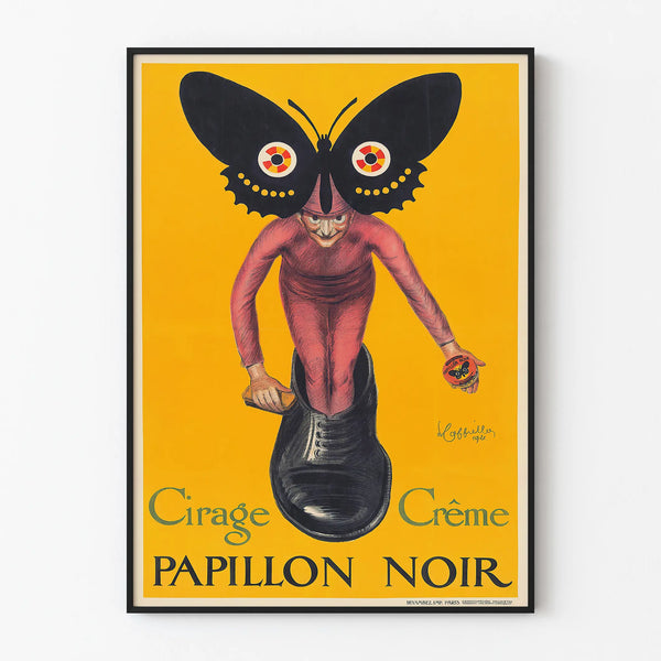 Vintage poster for Crème Papillon Shoe Polish – Original wall decoration