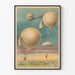 Vintage parachuting poster from hot air balloon