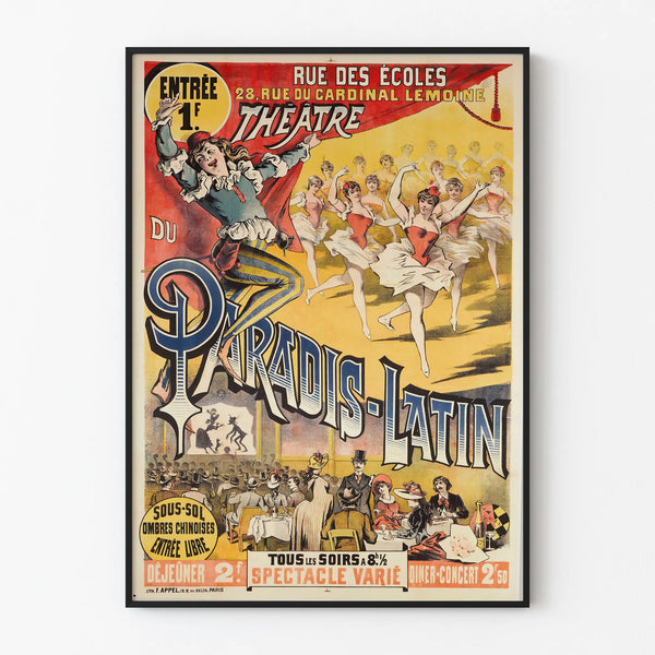Vintage Poster of Théâtre Paradis-Latin Paris Wall Decoration