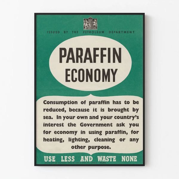 Vintage poster on paraffin savings for wall decoration