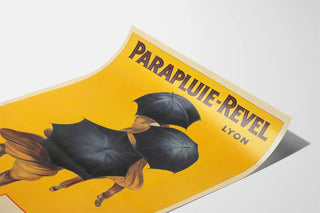 Vintage Poster of Parapluie-Revel with Yellow Background