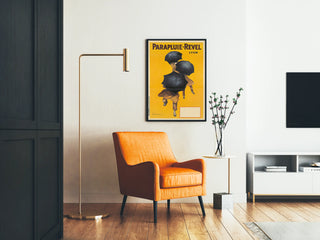 Vintage Poster of Parapluie-Revel with Yellow Background
