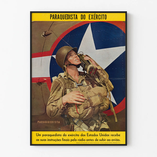 Vintage American Army Paratrooper Poster