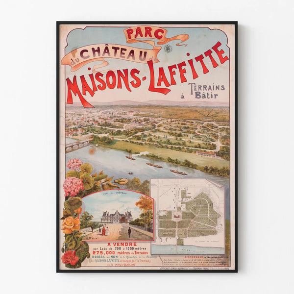 Vintage Poster of Maisons-Laffitte Castle Park - Building Plots