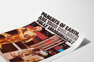 Vintage Star Wars Poster for Children's Vaccination