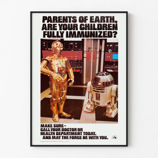 Vintage Star Wars Poster for Children's Vaccination