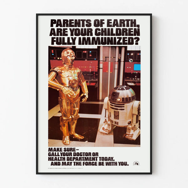 Vintage Star Wars Poster for Children's Vaccination