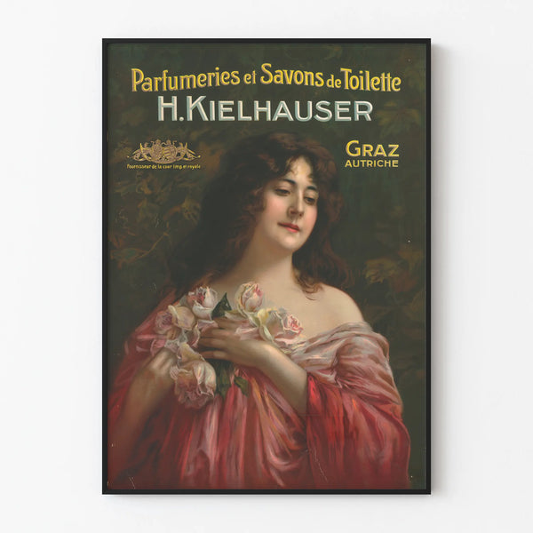 Vintage poster of perfumeries and toilet soaps H. Kielhauser in Graz