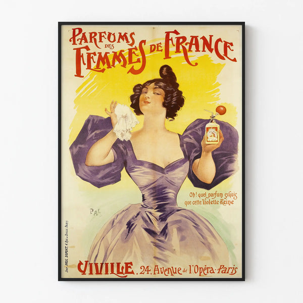 Vintage poster of Perfumes of Women from France - Retro wall decoration