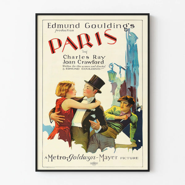 Vintage film poster of Paris by Edmund Goulding